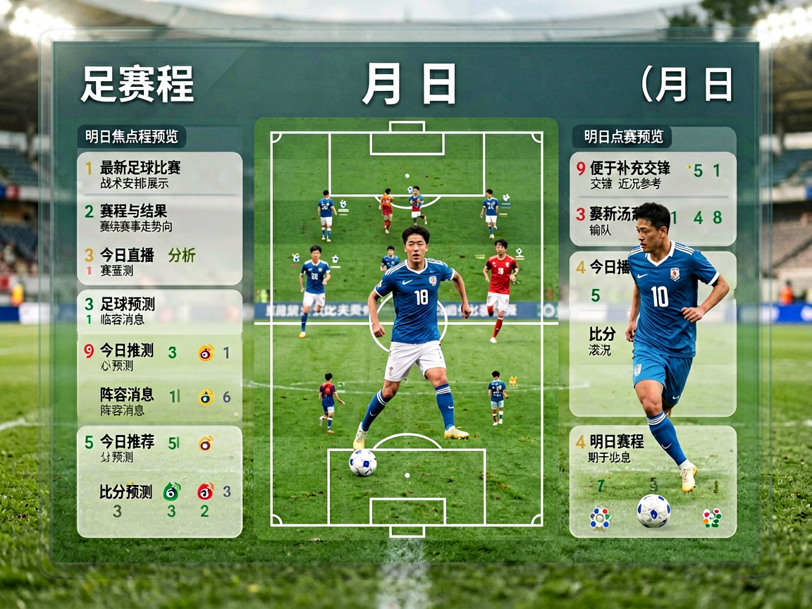 足球赛程安排表与战术板展示
